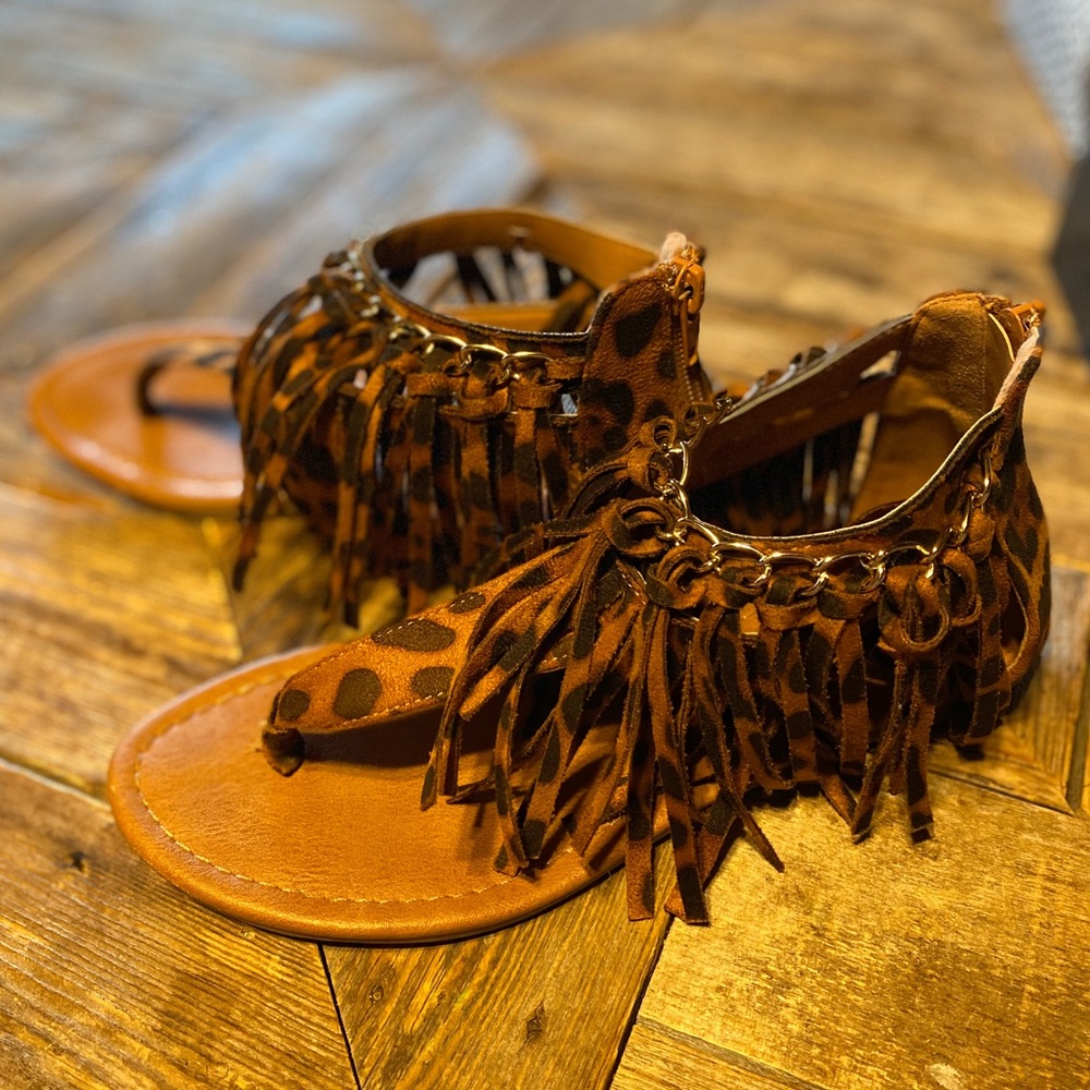 Leopard sandals